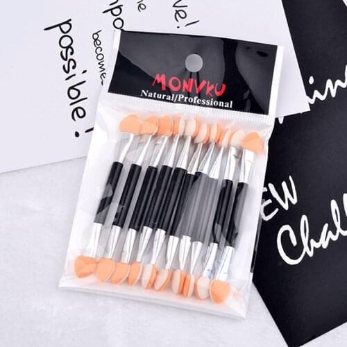 Makeup Brushes Set 10PCS Double Ended Sponge Eyeshadow Applicator Eyeliner Eyelash Eyebrow Make Up Brushes Professional Cosmetic