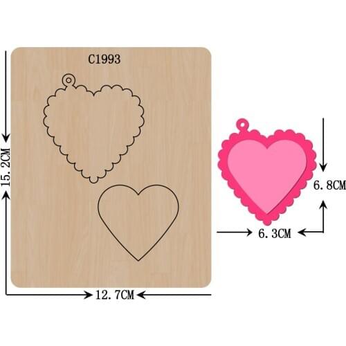 New Love Pendant Wooden die Scrapbooking C1993 Cutting Dies