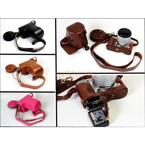 New Deluxe Version PU Leather Case For Fujifilm Fuji XA3 X-A3 xa3 XA10 XA-10 Camera Bag Cover+Battery Bottom Opening