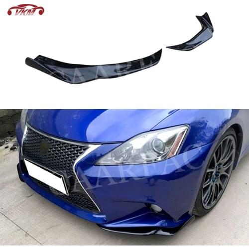 Carbon Fiber Material Front Bumper Lip Flaps Apron Car Decoration for Lexus IS250 300 350 IS F Sport Sedan 4 Door 2006-2012