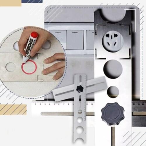 Portable Stainless Steel Hole Locator For Tiles Wood Plastics Drill Opening Convenient Tool Universal Punching Tool High Quality