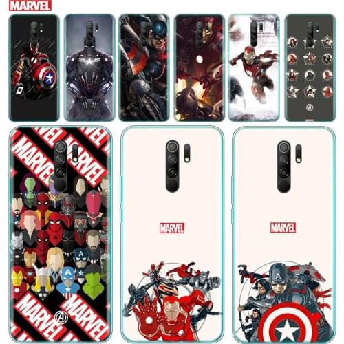 Transparent Cover Marvel Avengers superheroes For Xiaomi Redmi K40 K30i K30T K30S K30 K20 10X GO S2 Y2 Pro Ultra Phone Case