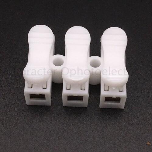 10Pcs 3p Spring Connector Wire with No Welding No Screws Quick Connector Cable Clamp Terminal Block 3 Way Easy For LED Strip