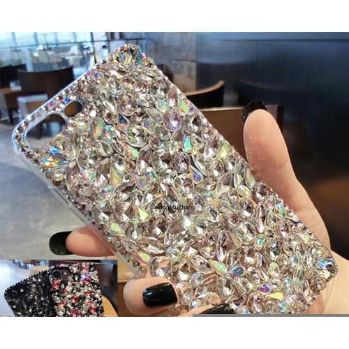 Luxury Bling Rhinestone Diamond Case OPPO A72 A73 A93 A55 A54 A94 5G A32 A33 A53 A53S A52 A92 A31 A15 A5 A9 2020 A5 Crystal Case