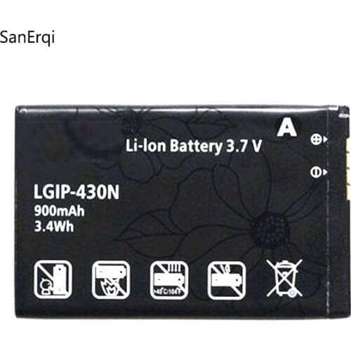 LGIP-430N 900mAh Replacemeny Battery For LG Cookie Fresh GS290 GW300 LX290 LX370 LX370 LGIP-430N LGIP MT375 GM360 430N Battery