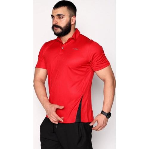 Polo Neck Breathable Fabric Sports T-Shirt