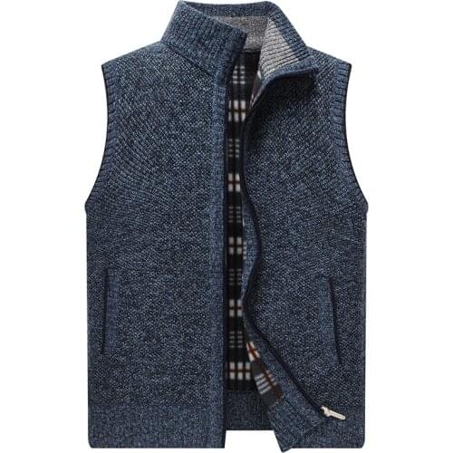New Autumn Men Sweater Vest Turtleneck Sleeveless Winter Solid Knittwear Warm Sweater Mens Streetwear Casual Sweaters Plus Size