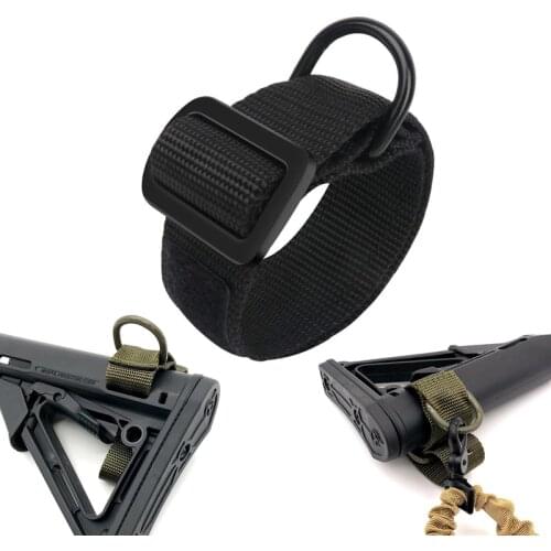 Tactical Airsoft Sling Adapter Rifle Shooting Multifunction D Ring Nylon Gun Rope Strapping ButtStock Belt Hunting Accessories