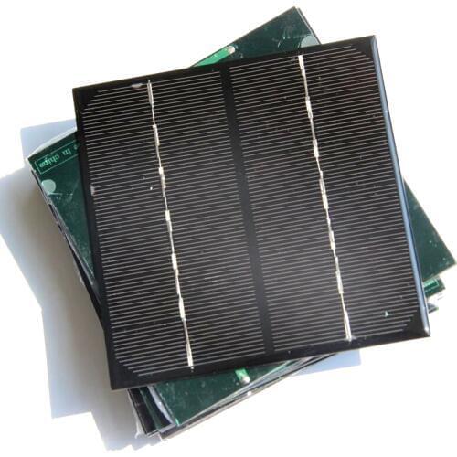 BUHESHUI 2.8W 6V Solar Cell Monocrystalline Solar Panel DIY Solar Battery Charger For 3.7V Education kits10pcs/lot Free Shipping
