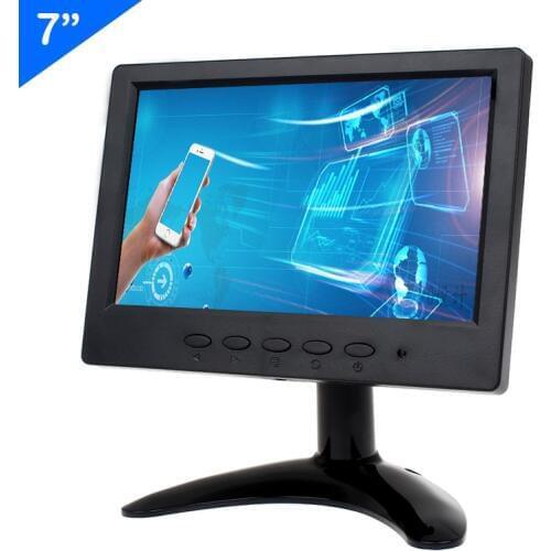 ZHIXIANDA 7" 1024x600 TFT LCD Monitor With HDMI VGA AV BNC Input for Car CCTV DVR Microscope desktop monitor