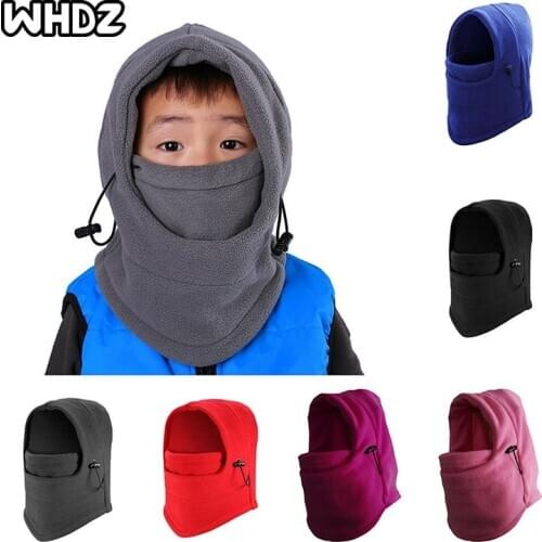 Winter Windproof Child Fleece Flannel Balaclava Motorcycle Ski Skull Cap Full Face Masks Hats Kids Baby Warmer Mask Hat