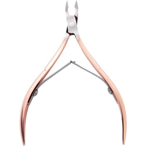 Gold Stainless Steel Curved Head Nail Scissor Fingernail Cuticle Manicure Scissor Remove Dead Skin Tool Manicure Trimmer