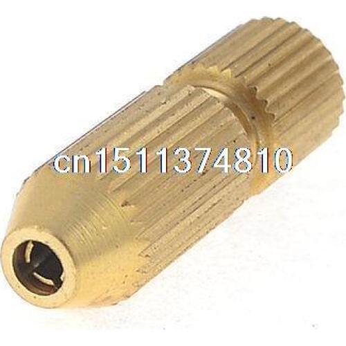 Gold Tone Brass Bullet Shape Fit Motor Shaft Dia 3mm Drill Chuck