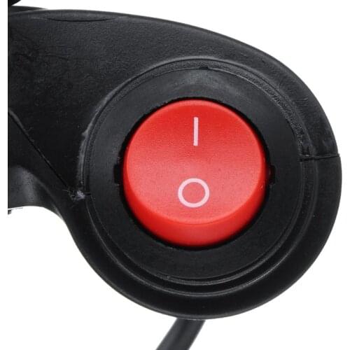 1 1 Set Electric Vehicle Voltage Display Switch Handle Finger Thumb Throttle Scooter with Power LED Display Handlebar Grips for