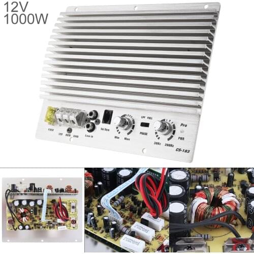 1000W 2 Channel Class AB Digital Silver Aluminum Alloy Car Audio AMP Suoofer Amplifier Universal Auto Audio Power Amplifier