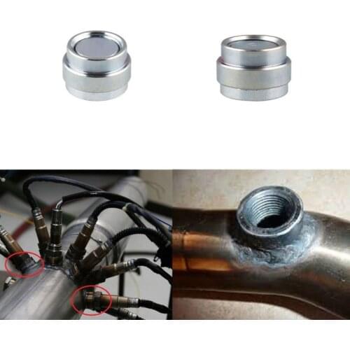 2PCS/Set O2 Oxygen Sensor Weld On Bung & Plug Wideband Nut & Cap Kit Stepped Nut Adapter
