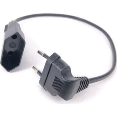 2018 European EU 2 Prong VDE Bend Angle Male to Female Power Extension Cord Cable for PC Computer PDU UPS 0.3M/0.6M