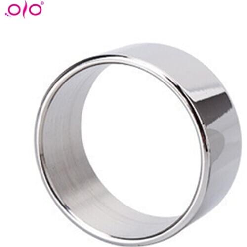 26/28/30mm Cock Ring Metal Penis Sleeve For Male Extender Penis Enlargement Condoms Sex Toys Intimate Goods Ring On The Penis