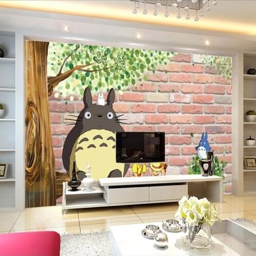 3D Childrens Room Wallpaper Mural Boy Nursery Bedroom Cartoon Anime Chinchilla Wallpaper Non-Woven Wall Cloth