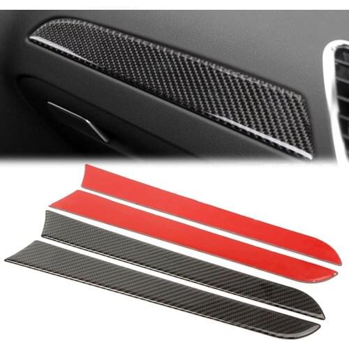 4Pcs Carbon Fiber Styling Car Door Panel Moulding Trim Cover Decoration For Audi A4 B8 2009 2010 2011 2012 2013 2014 2015