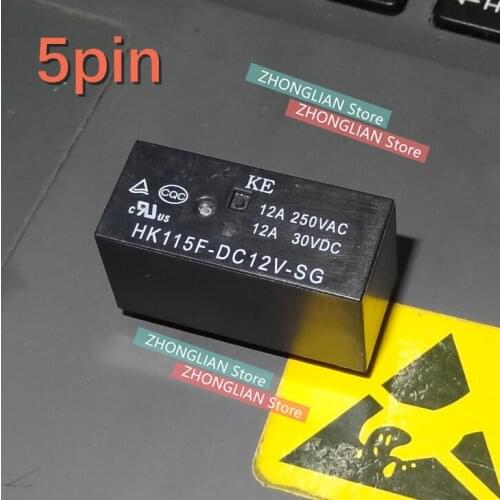50pcs Relay HK115F-DC12V-SG HK115F-DC12V HK115F 5 pin 8A group 2 relay 12V new original