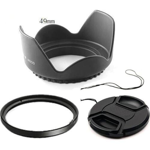 77mm 77mm Flower Lens Hood +UV Filter +Lens Cap for Canon, for Nikon 70-200,24-70,24-105 DSLR