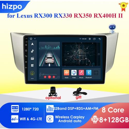 Android 10 Double Din 9 Inch Car Stereo for Lexus RX300 RX330 RX400H Toyota Harrier Head Unit GPS Bluetooth Mirror-Link Nav wifi