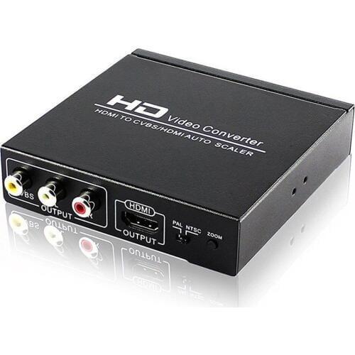 HDMI CVBS auto scaler from HDMI inpur, HDMI 1:3 support HDCP code, smart easy to take video audio converter