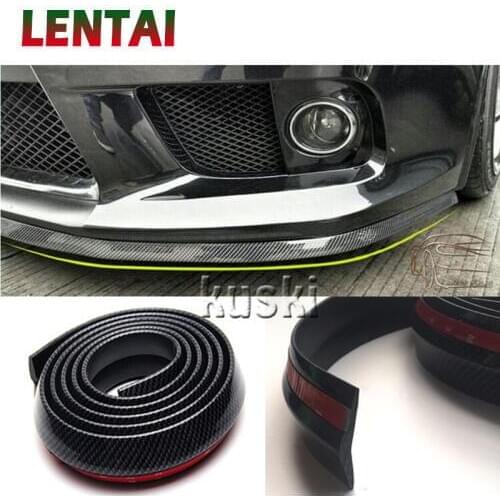 LENTAI 1Set Auto Car Front Chin Spoiler Carbon Stickers For Fiat 500 Opel Insignia Vectra c Suzuki Swift Sx4 Hyundai Ix35 Creta