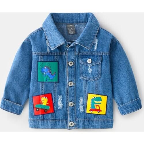 Childrens Denim Jackets Boys Trench Jean Jackets Girls Kids clothing baby coat Casual outerwear Windbreaker Spring Autumn 2-7Y