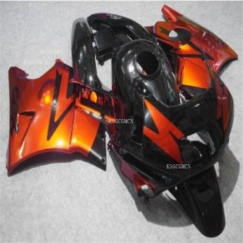 Motorcycle Fairing kit for CBR600F2 91 92 93 94 CBR 600F2 CBR600 1991 1992 1993 1994 ABS orange BLACK Fairings set