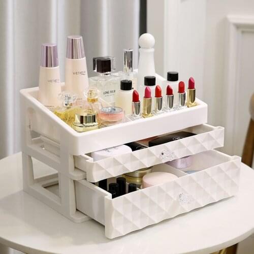 Jewelry Container Make Up Case Makeup Brush Holder Organizers Box Makeup Organizer Drawers Plastic Cosmetic Storage Box Rack