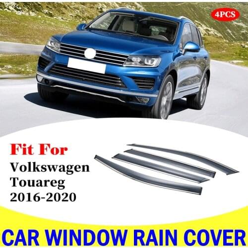 For Volkswagen VW Touareg 2016-2020 window visor car rain shield deflectors awning trim cover exterior car-styling accessories
