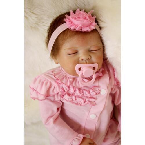 Bebe 22" Reborn Doll Lifelike Soft Silicone Reborn Baby Girl Dolls Toys Fashion Baby Dolls For Girls Birthday Gift boneca reborn