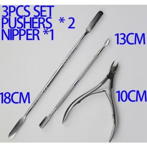 3Pcs Set Nail Cuticle Nipper Nail art equipment Remover Cutter Clipper Trimmer nail art tool Stainless Steel