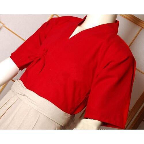 Red high quality linen Japanese kendo jacket Keiko Gi Aikido uniforms suits martial arts kendo suit