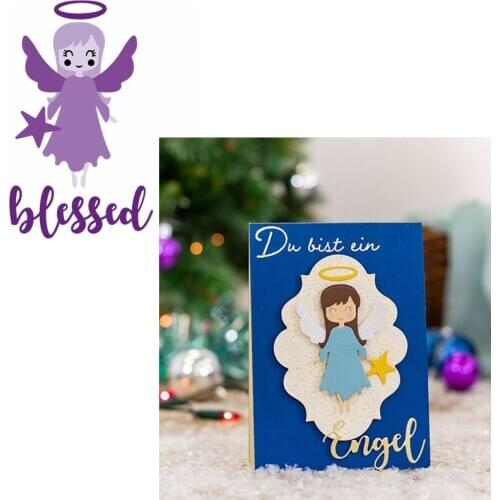 Metal Cutting Dies Blessed Angels Christmas Crafts For Card Album Photo Making Embossing Stencil New Die Cut 2019