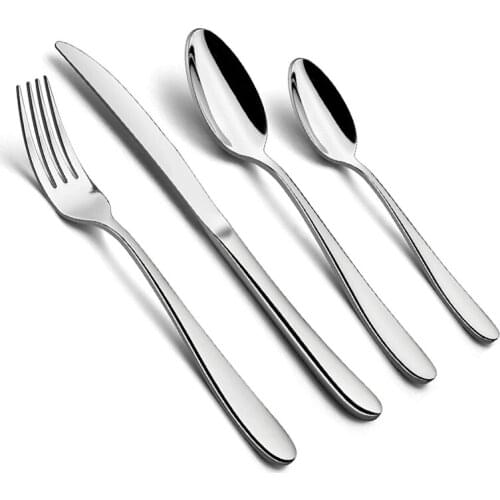 Stainless Steel Cutlery Set Western Silverware Knife Fork Spoon Set Travel Tableware Of Dishes Kitchen Flatware Dinner Set