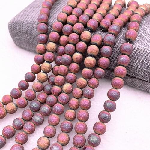 New 6/8mm Austrian Frosted Matt Crystal Glass Beads Loose Spacer Beads Handmade for Jewellery Making DIY Bracelet Necklace #16