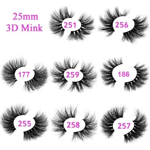Wholesale Eyelashes 10/20/30/50//100 Pairs 3D Mink Lashes Bulk Dramatic Thik Long 25mm False Eyelashes Makeup Mink Lashes