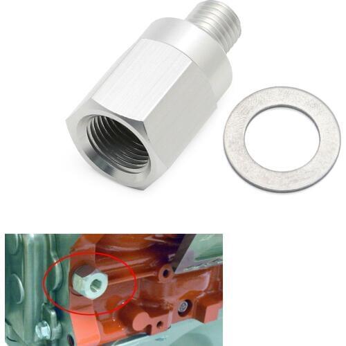 M12 1.5 Adapter to 3/8 NPT Engine Swap Coolant Water Temperature Sensor For LS LS1