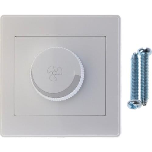 220V Adjustment Ceiling Fan Speed Control Switch Wall Button Dimmer Switch 85DA