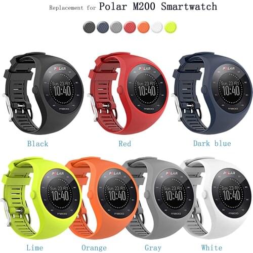 EiEuuk Compatible with Polar M200 Band Soft Silicone Wrist Band Watchband Strap Replacement for Polar M200 GPS Running Watch