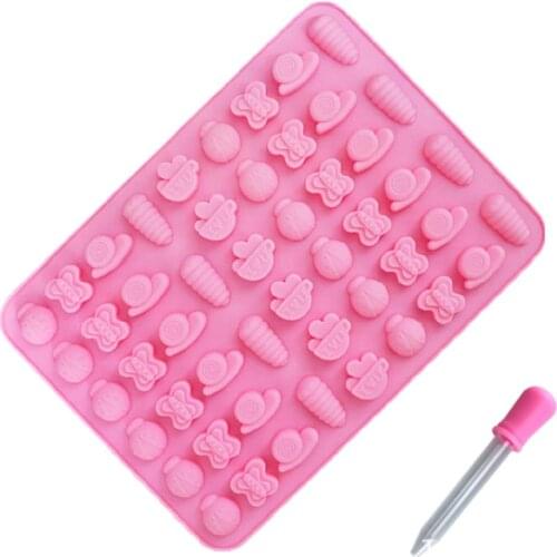 LanLan Fondant Candy Silicone Mold Cartoon Insect Shape Chocolate Mould Jelly Bear Cake Tray