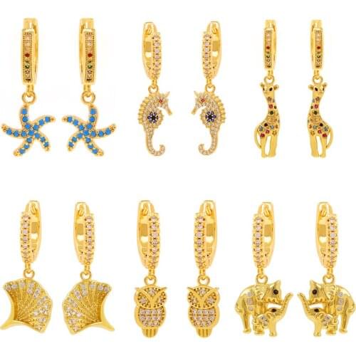 Женские золотые серьги UBeata China At AliExpress