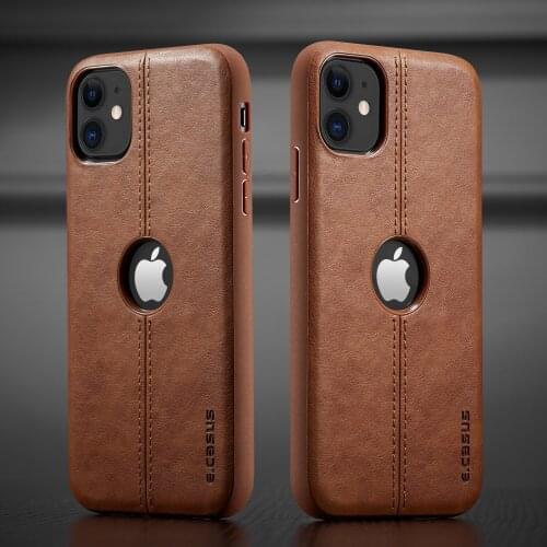 10Pcs Shockproof Premium Leather Case For IPhone 12 pro Luxury Business PU Leather With TPU Phone Case For iPhone 11 XR 7 8 Plus