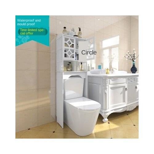 Waterproof toilet toilet shelf floor-to-ceiling bathroom toilet storage cabinet behind the top of the toilet