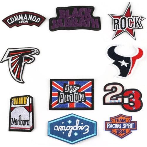 Sports Badge Rock Spirit Morale Embroidered Iron on Patch for Cap Jacket Jeans