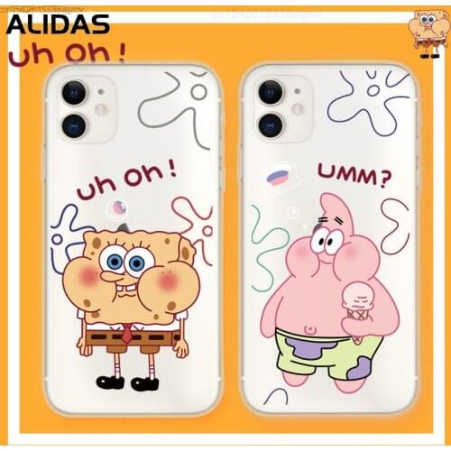Y2k Phone Case Cover For IPhone 12 11 Pro Max Xs X Xr 7 8 6 6s Plus Se 2020 12mini Transparent Soft TPU Bobs Spongebobs Sponges