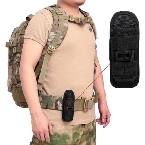 1PC Tactical 360 Degree Rotation Pouch Hunting Flashlight Holster Bags Portable Lighting Belt Cover Survival Kits